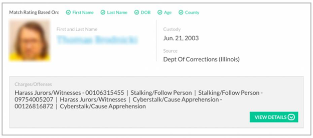 Police Record Sample